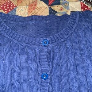 Plus size navy blue sweater.